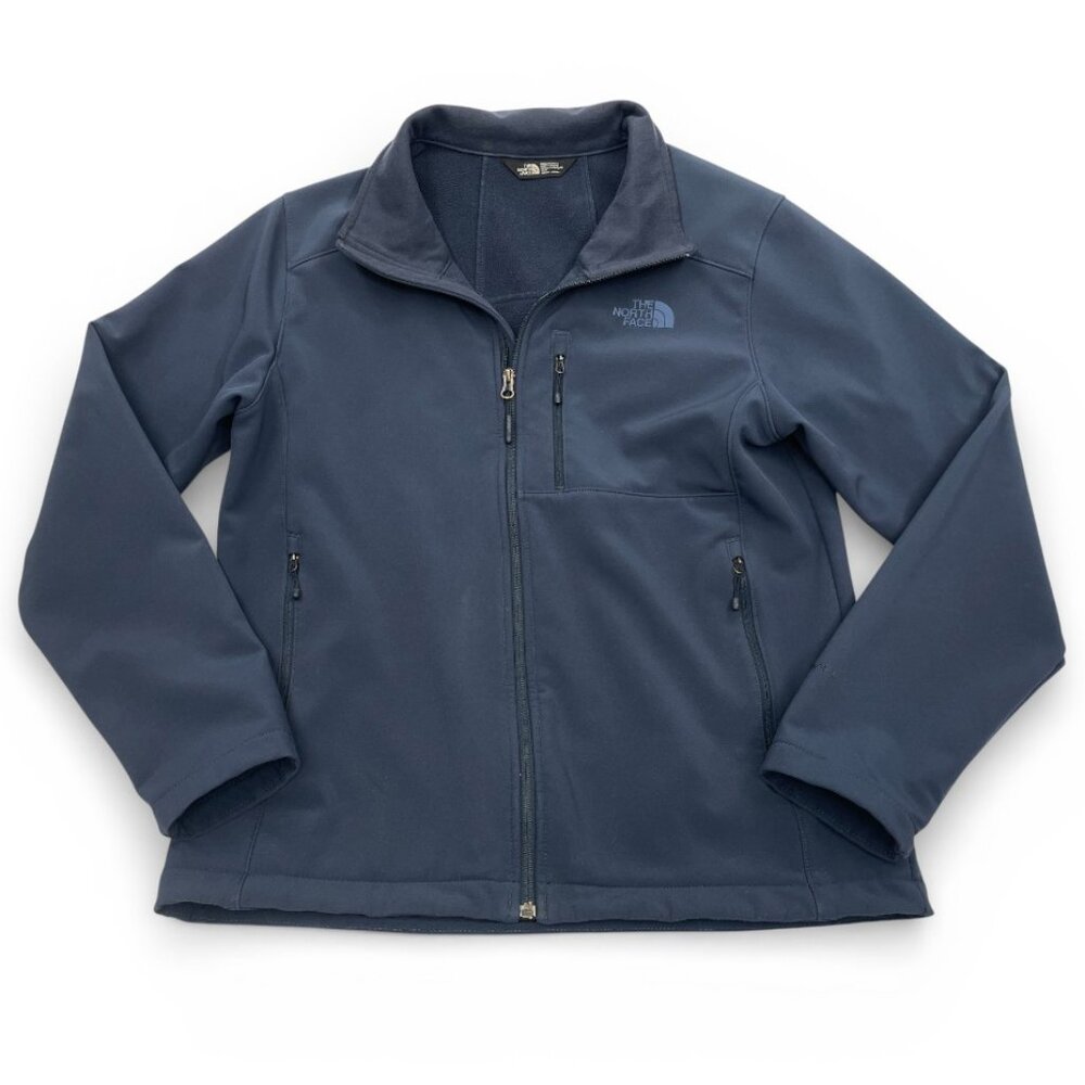 The North Face Windwall Softshell Blue Full Zip Fleece Lined Jacket Men's Medium